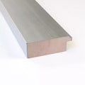 30" x 30" Non-Beveled Wood Bathroom Wall Mirror Brushed Sterling Silver