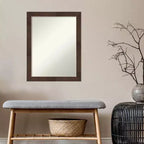 Miroir mural étroit Wildwood 21" x 27" marron, sans biseau