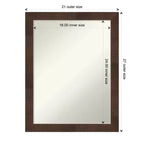 Miroir mural étroit Wildwood 21" x 27" marron, sans biseau