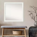 30" x 30" Non-Beveled Vanity White Narrow Wall Mirror
