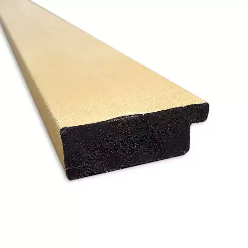 30" x 30" Non-Beveled Grace Brushed Gold Wall Mirror -: Modern Square, Polystyrene Frame