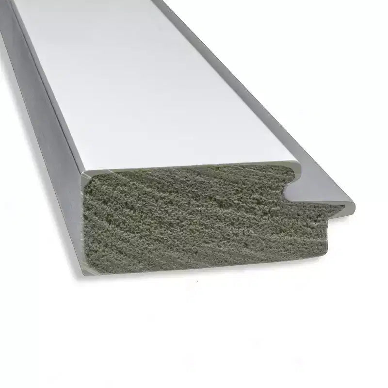 44" x 33" Non-Beveled Eva Bathroom Wall Mirror White -: Modern Rectangle, Polystyrene Frame