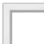 44" x 33" Non-Beveled Eva Bathroom Wall Mirror White -: Modern Rectangle, Polystyrene Frame