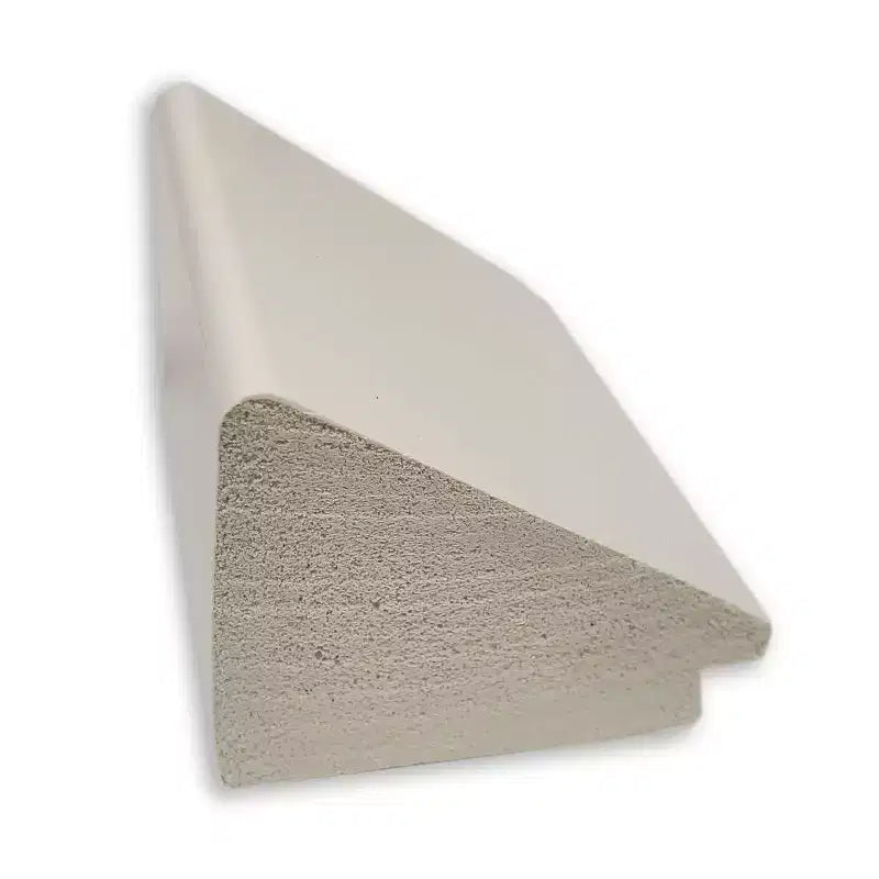 40" x 28" Non-Beveled Wedge White Wall Mirror