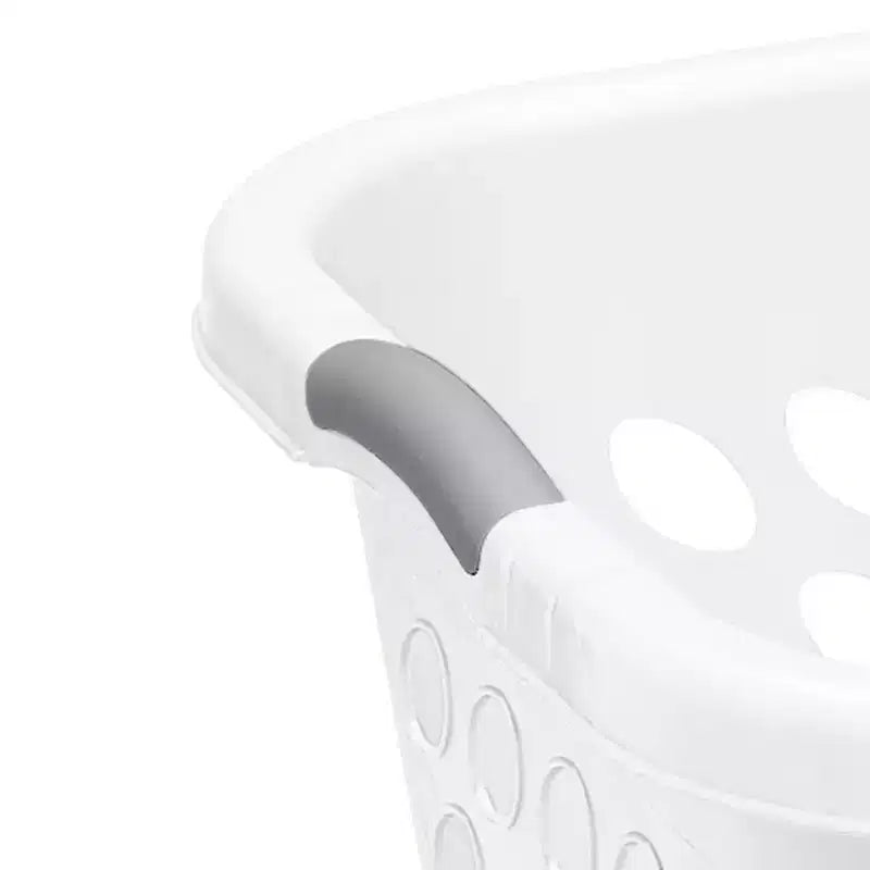 Square Laundry Basket, 1.5 BushelHamper with Handles, White, 8 Pack