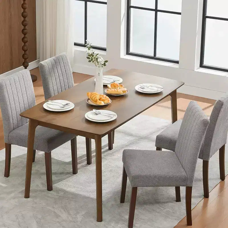 Upholstered Dining Chairs, Button Tufted Parsons Chairs with Padded Seat, Modern Fabric Side Chairs for Dining Room Kitchen