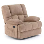 Canapé fauteuil inclinable à bascule surdimensionné couleur sable pour adultes, en chenille, ergonomique, idéal pour le salon
