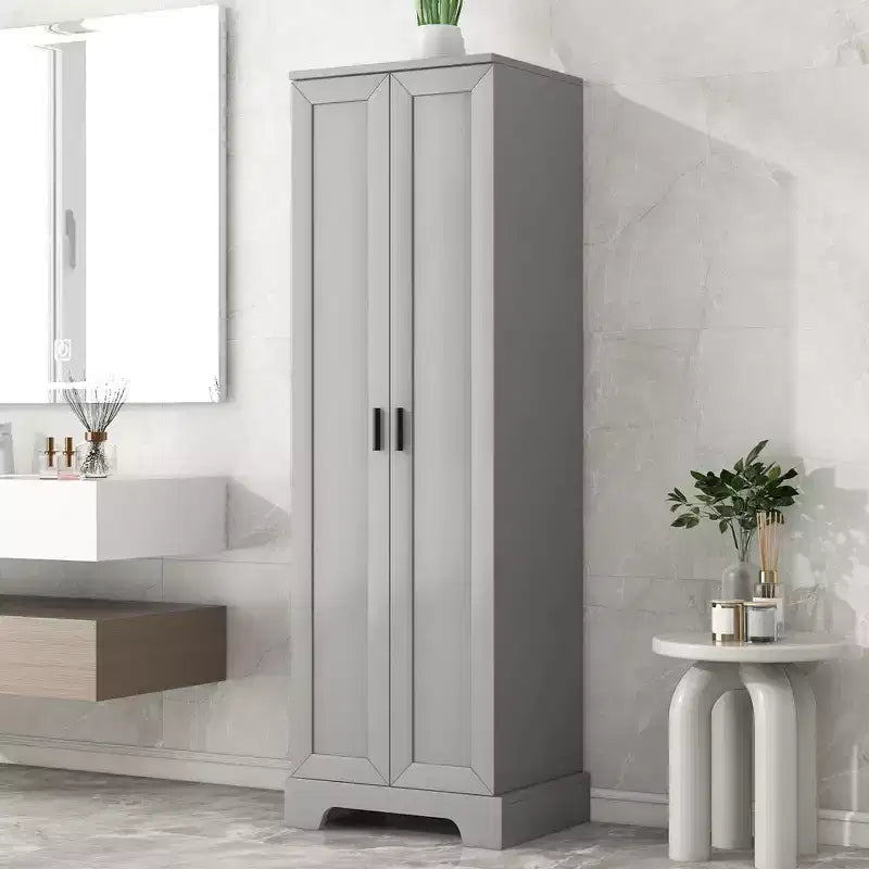 Tracy Modern Wood Freestanding Storage Cabinet with Double Doors and Adjustable Shelves