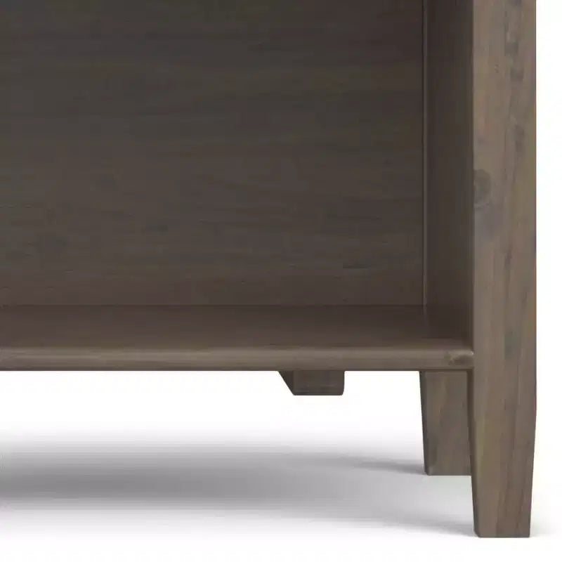 Rowan Bedside Table Smoky Brown -: Transitional Style, 1-Year Warranty, Pine & Plywood Frame
