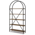72.38" Galtbury Bücherregal - Schwarz/Braun
