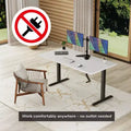 Hand Crank Sit-Stand Desk Frame with Tabletop - White & Black