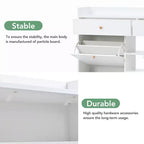 Modern Multifunctional Shoe Cabinet With 4 Turnover Drawers