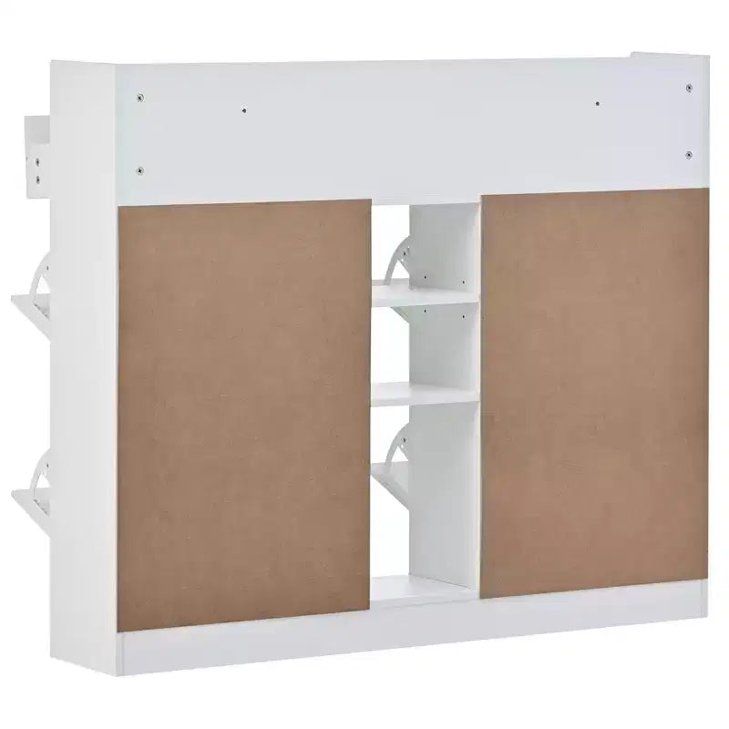 Modern Multifunctional Shoe Cabinet With 4 Turnover Drawers