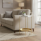 Kate and Laurel Lavish Round Metal Side Table, 17 Diameter, Gold