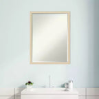 Miroir mural de salle de bains Svelte Petite Bevel en bois