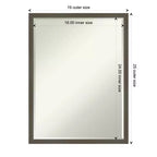 Miroir mural de salle de bains Svelte Petite Bevel en bois