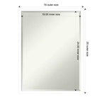 Miroir mural de salle de bains Svelte Petite Bevel en bois