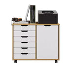 Carrello con 1 anta e 6 cassetti