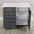 Carrello con 1 anta e 6 cassetti